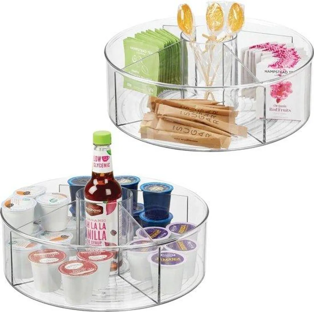 Set de rangement cuisine 5 compartiments transparent polyvalent