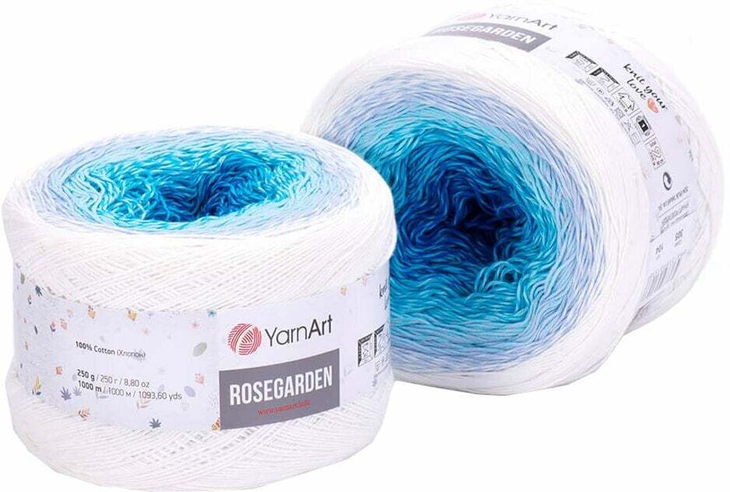 Yarn Art Rose Garden 305 White Blue Strickgarn Produktbild 