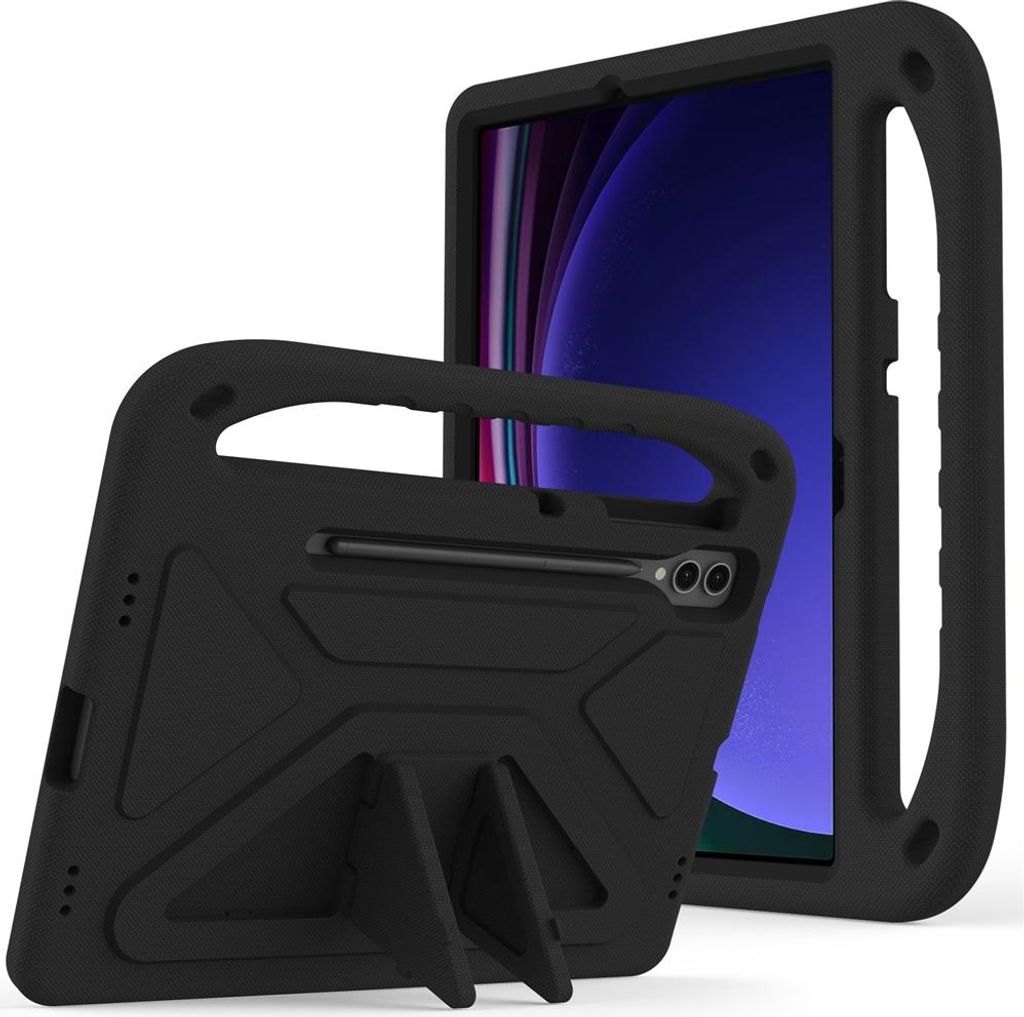 Samsung Galaxy Tab S9 Plus Hülle - Coverup Stoßfeste Kinderhülle - Schwarz