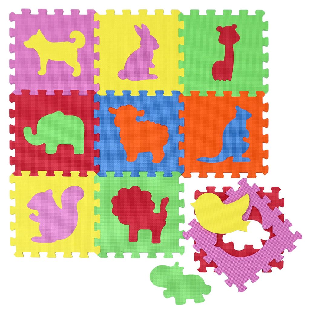 LittleTom Baby Puzzlematte Ab Null Kinder Spielmatte EVA Krabbelmatte Uni Farben 