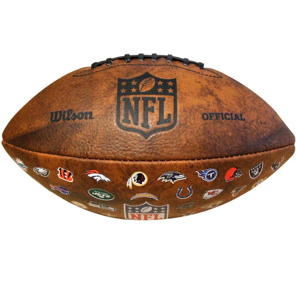 Ballon NFL Junior Throwback avec Grip Supérieur et Finition Rétro Marron