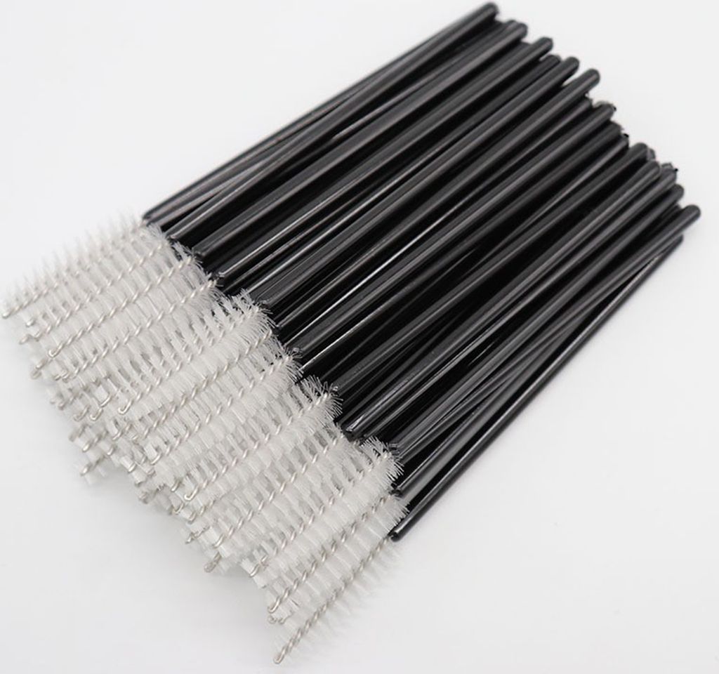 50 Stücke Einweg Wimpernbürste Wimpernverlängerung Augenbrauenbürste Tragbare Mascara Zauberstab Applikator Frauen Augen Make-Up-Tools