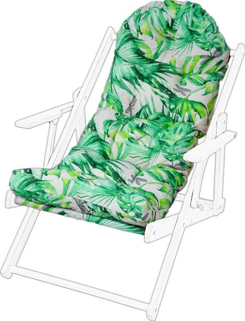 Kissen für einen Liegestuhl Gartenliege Gartenkissen Liegestuhlkissen aus Holz