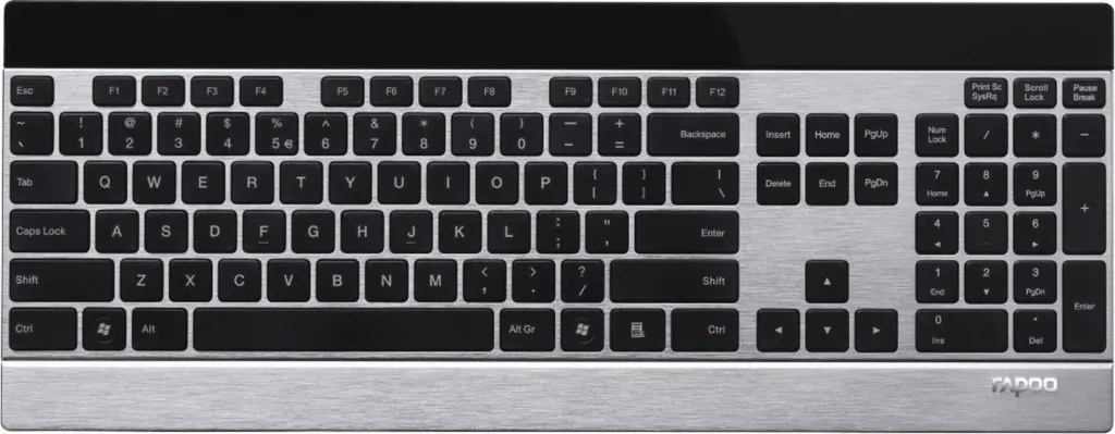 Clavier AZERTY sans fil Rapoo E9270 Argenté en Aluminium Finition Luxe