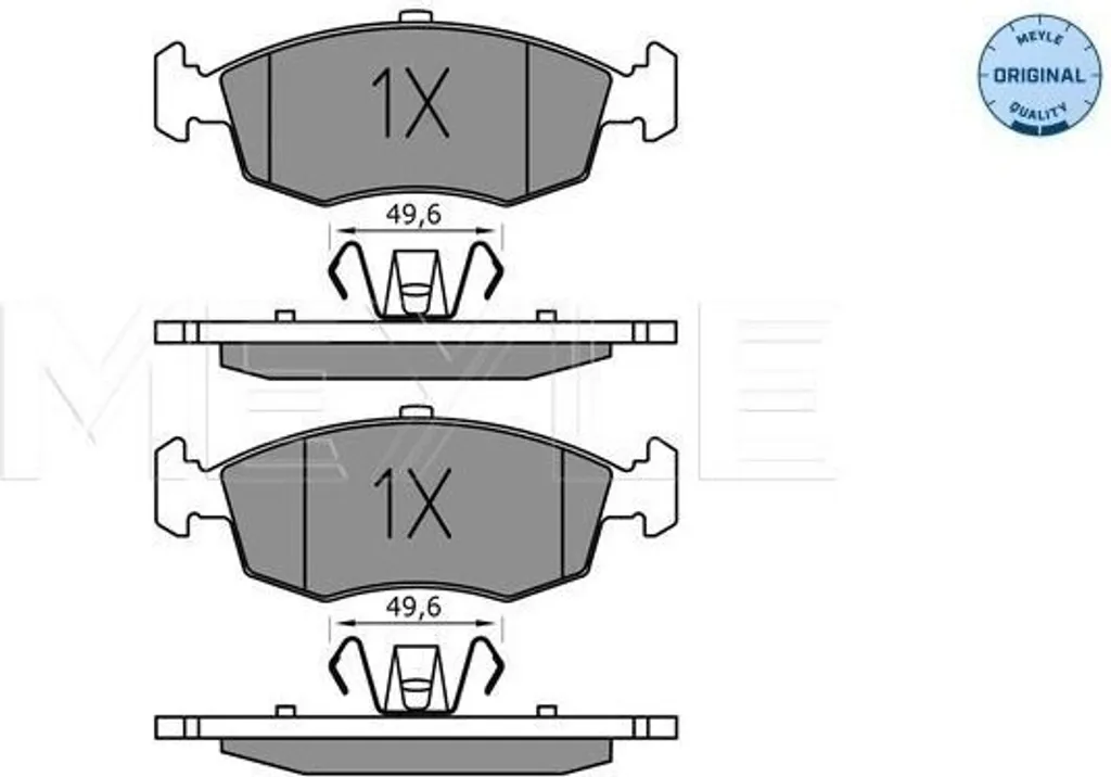 Plaquettes de frein avant MEYLE hautes performances pour Fiat Panda 2317