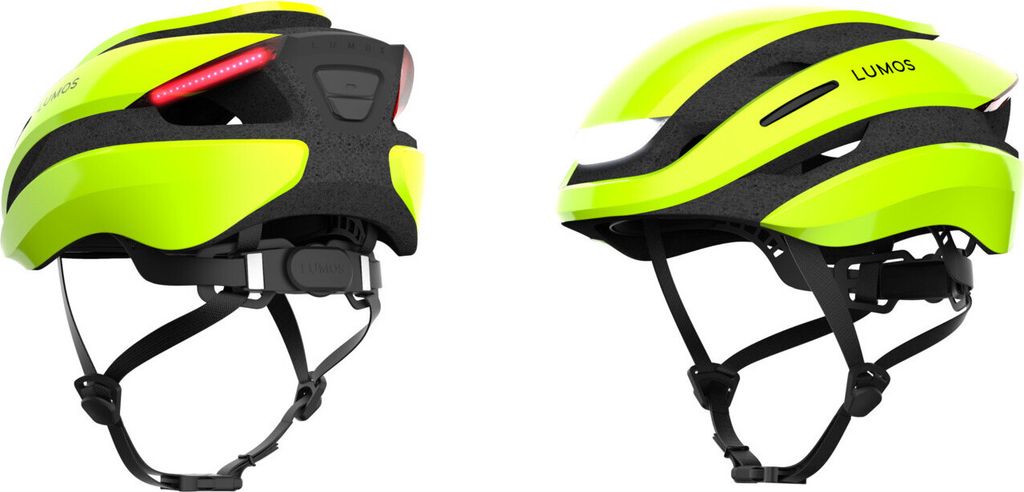 Lumos Ultra Fahrradhelm LED Helm Blinker hinten M/L 54-61cm electric lime grün