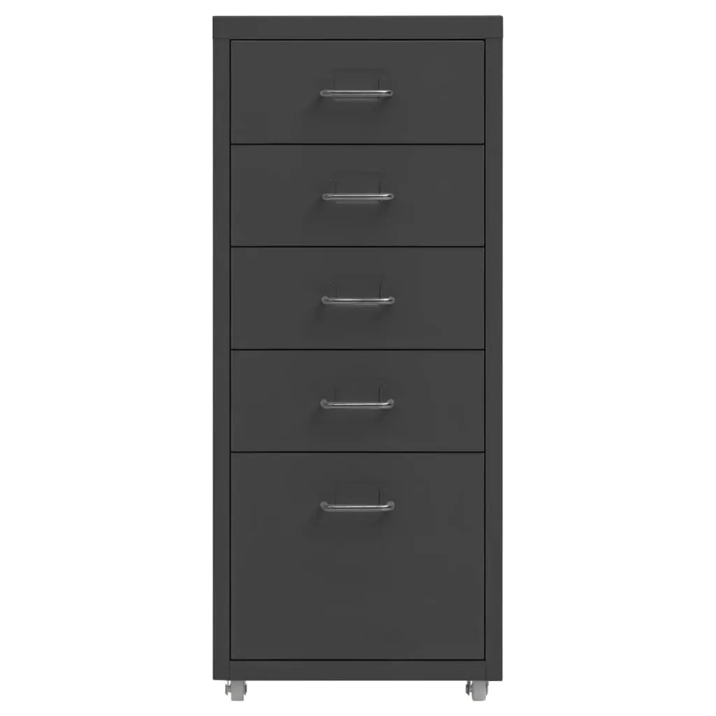 Petit meuble archives métal 28 cm de large vidaXL anthracite sur roues