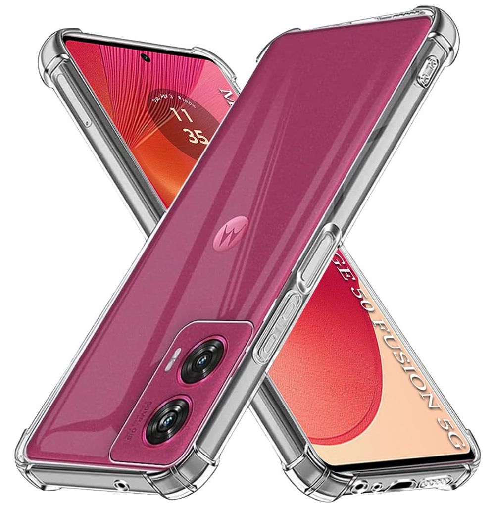 Techsuit Shockproof Back Cover Hlle fr Motorola Edge 50 Fusion - Transparent