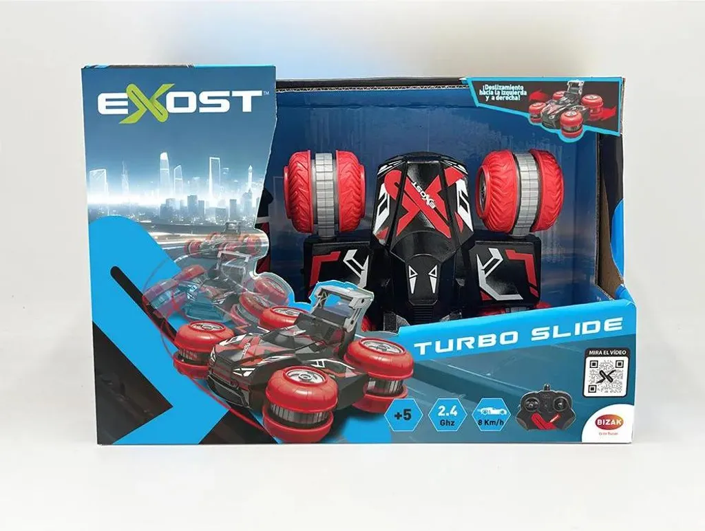 Exost Turbo Slide Rouge : Voiture Télécommandée avec Rotation à 360°