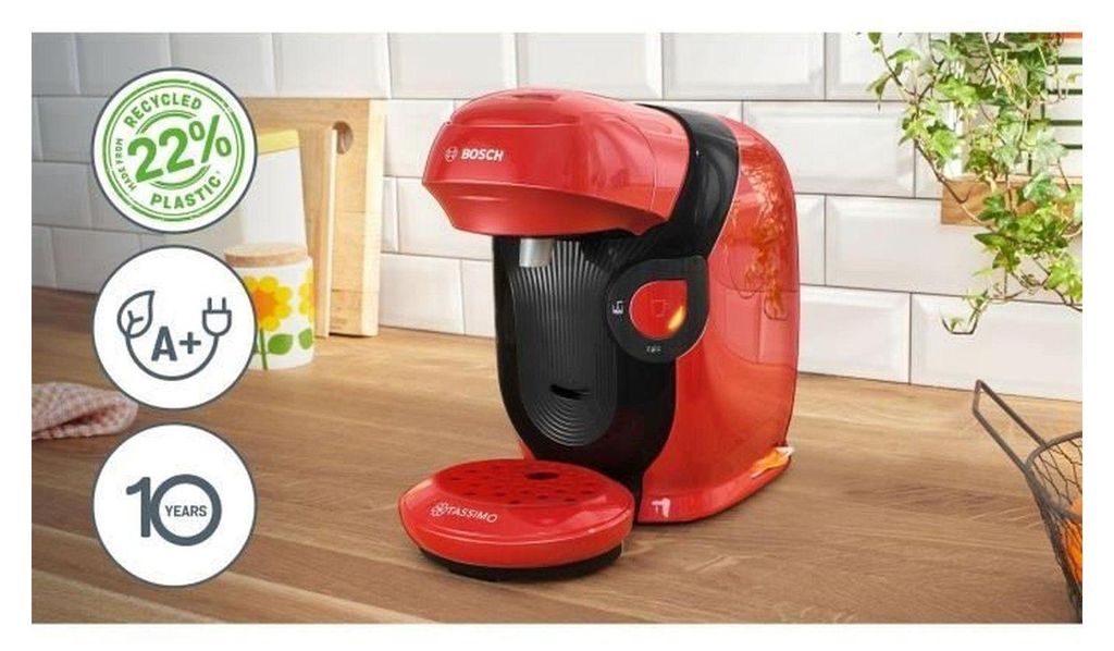 Machine à Café Bosch TASSIMO Happy T10 (noire, 0.7L, Multi-boissons, Dosettes, Neuve)