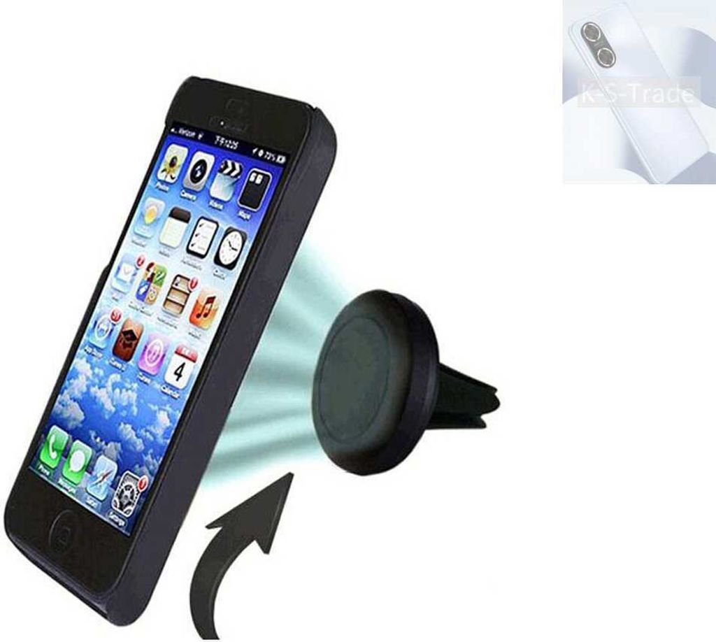 K-S-Trade Kompatibel mit Huawei Enjoy 60 Auto Handy Halterung KFZ Halter Lüftungsgitterhalterung Air Vent mount Smartphone Halter