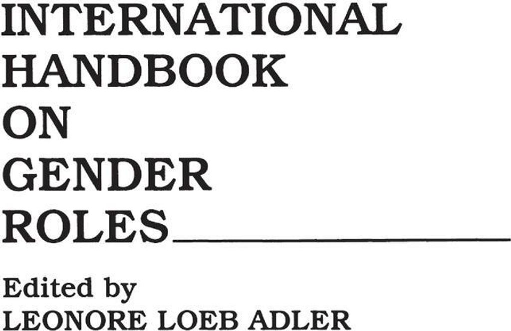 International Handbook on Gender Roles