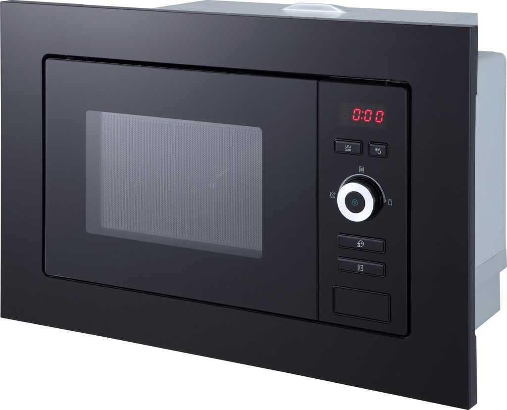 Mikrowelle 800 Watt Einbau 60 cm Grill 1000 Watt 20 L Glas Schwarz Respekta