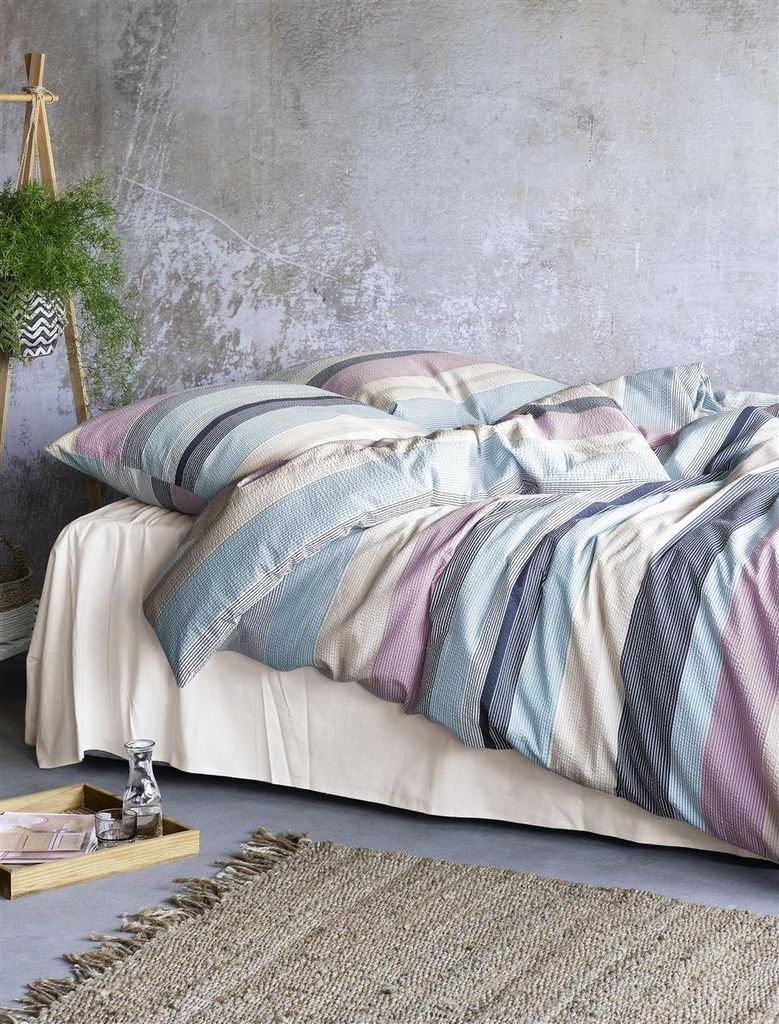 Irisette Seersucker Bettwäsche-Garnitur Easy 8446 Farbe multi Größe 135x200+80x80cm