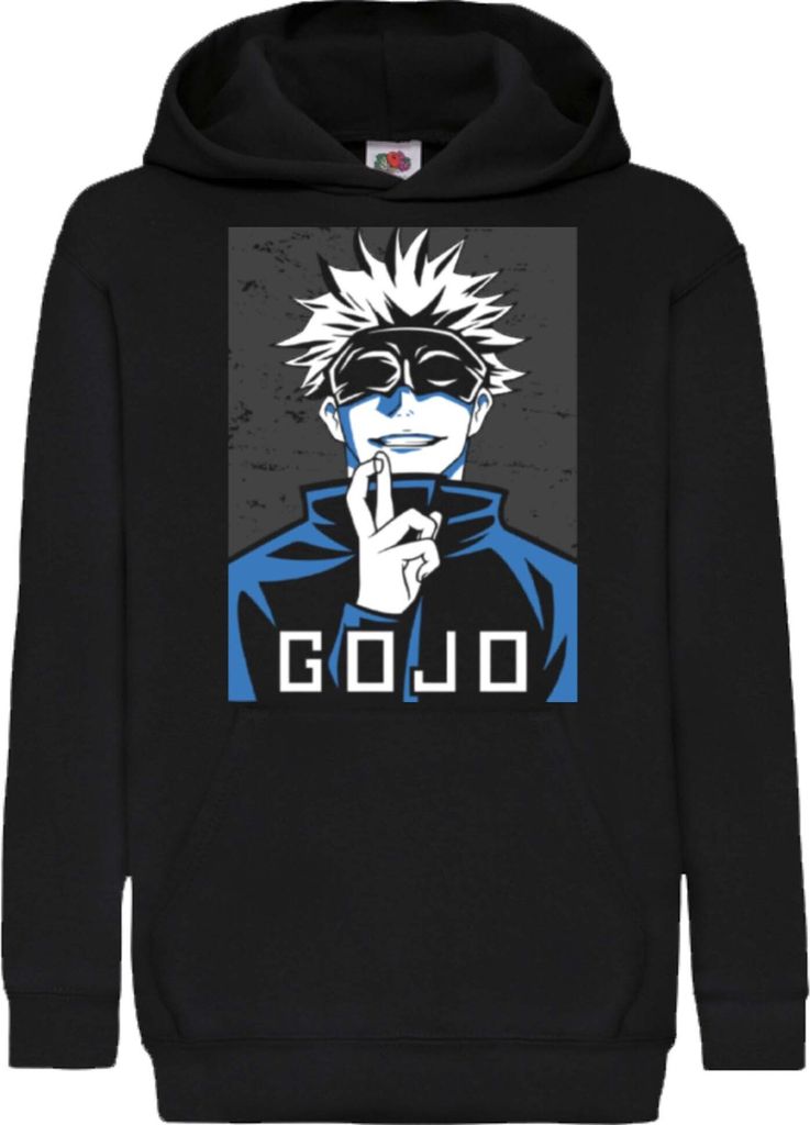 Kinder Kapuzenpullover Jujutsu Anime Manga Kaisen Satoru Gojo, 12-13 Jahr - 152 / Schwarz