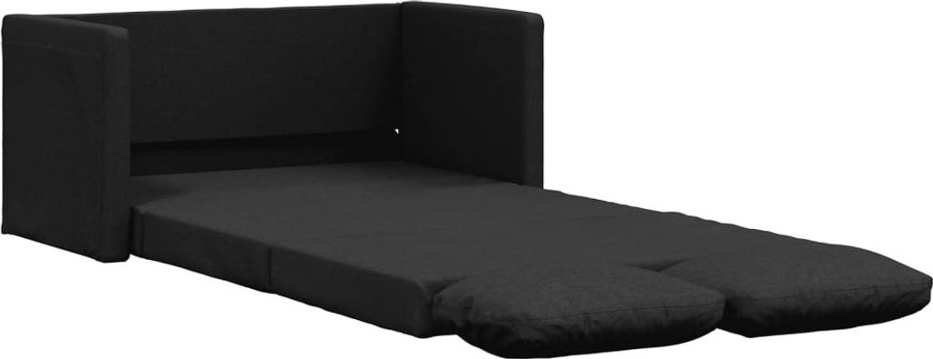 vidaXL Bodensofa mit Schlaffunktion Schwarz 112x174x55 cm Produktbild 