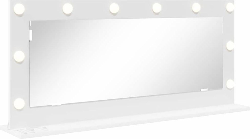 vidaXL Umyvadlové zrkadlo obdĺžnikové biele 100 x 45 x 18 Obrázok produktu 