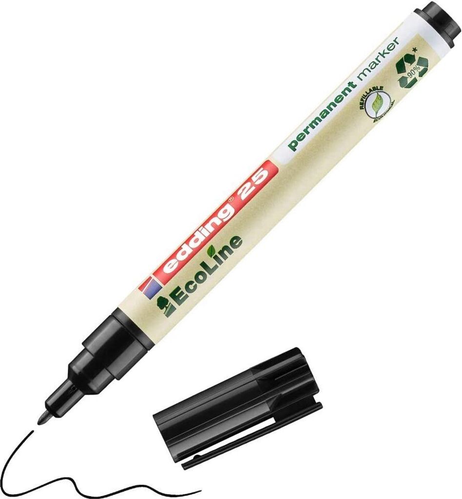 Edding 4-25001 25 Marqueurs permanents EcoLine - 1 - 5 mm, Image du produit 