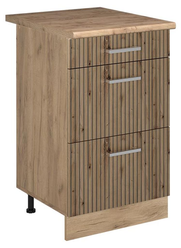 Küchenunterschrank Vicco R-Line Artisan-Eiche/Goldkraft Produktbild 
