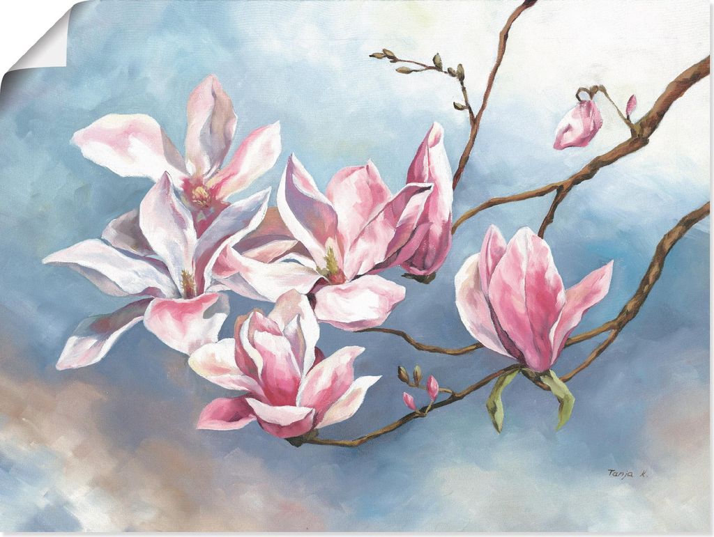 ARTland Poster Magnolienzweig Größe: 40x30 cm