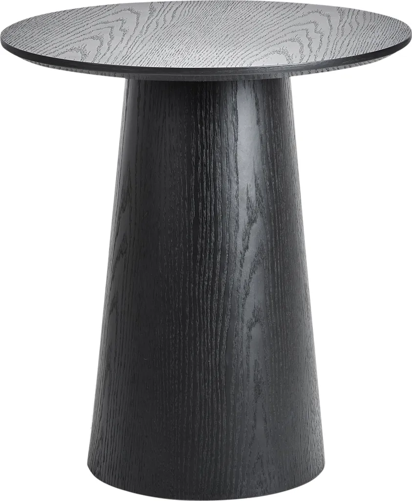 BELIANI Table d'appoint noire en MDF placage 50x50 cm design moderne