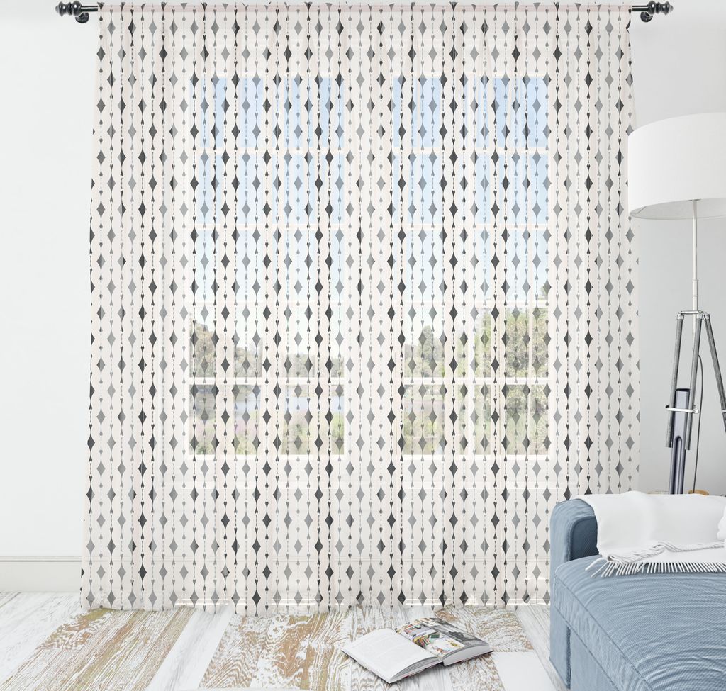 ABAKUHAUS Geometrisch Wandteppich, Abstract Art Deco inspiriert Repetitive Einfarbige Illustraiton, Wohnzimmer Schlafzimmer seidiges Satin Wandtuch...