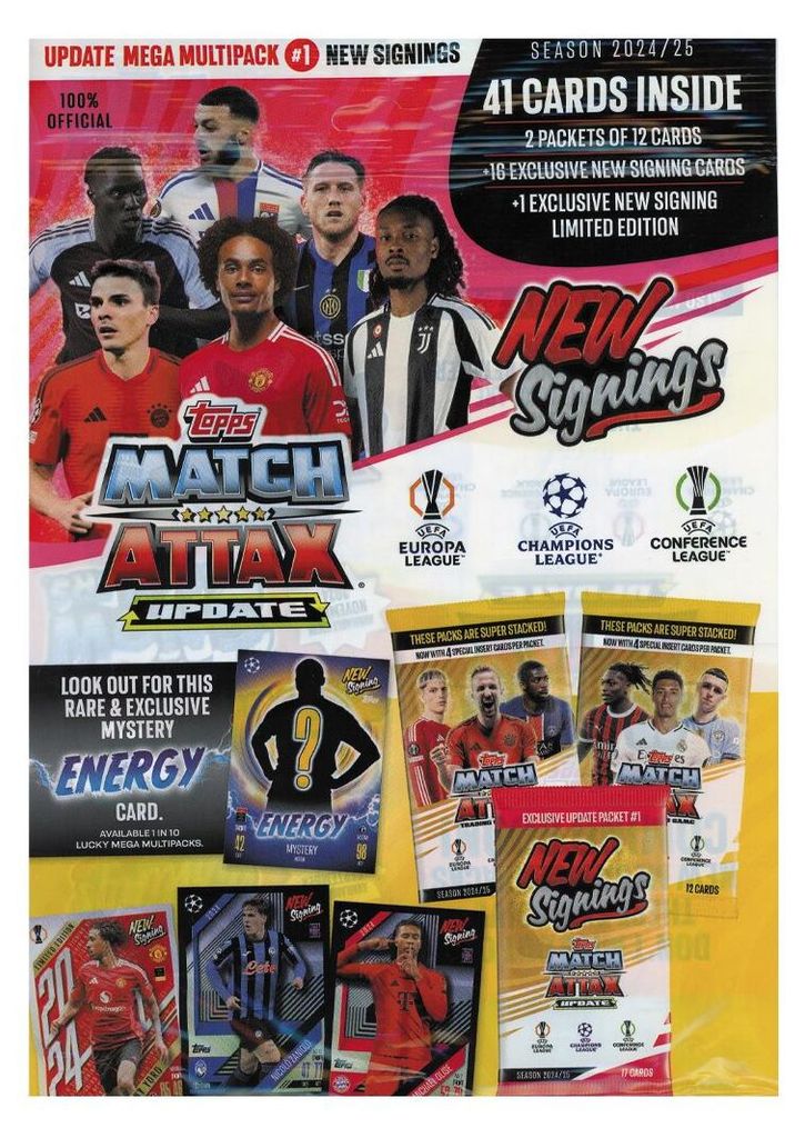 Match Attax Champions League 2024/25 - Trading Cards - 1 UPDATE Multipack New Signings #1
