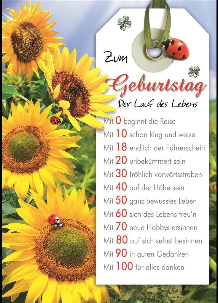 Geburtstag - Glückwunschkarte im Format 11,5 x 17 cm mit Umschlag