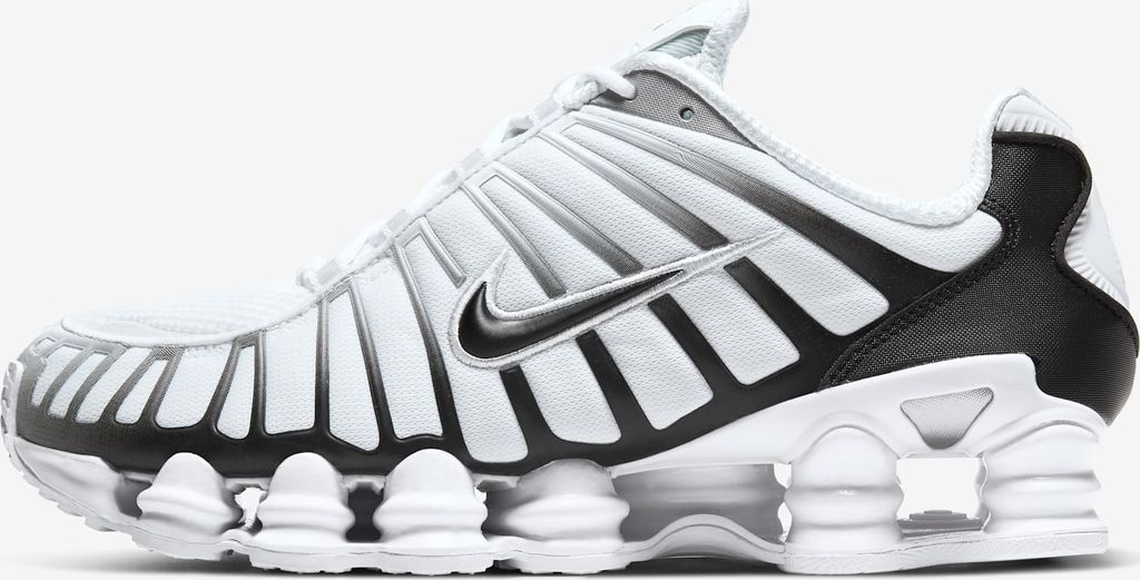 Nike Shox TL "White Platinum" Schwarz/Weiß, Größe: 41