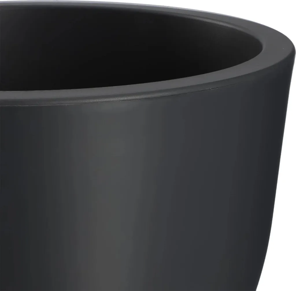 Aménagez votre balcon avec ce pot de fleurs 30 cm anthracite mat robuste