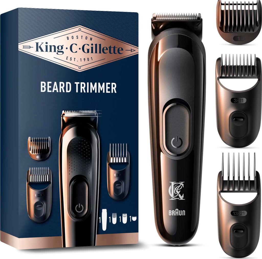 Re C. Regolabarba Gillette, cordless con lame affilate a Immagine del prodotto 