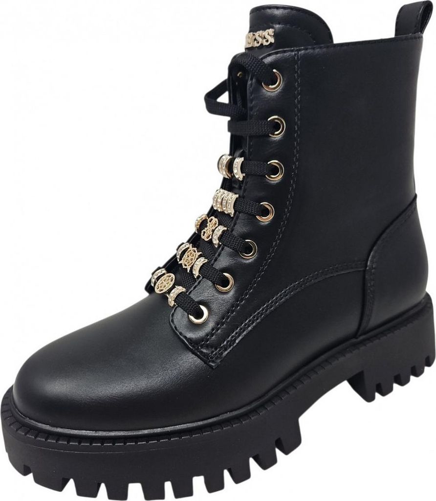 Guess Fionaa Damen Schnürstiefel in Schwarz, Größe 39 Produktbild 