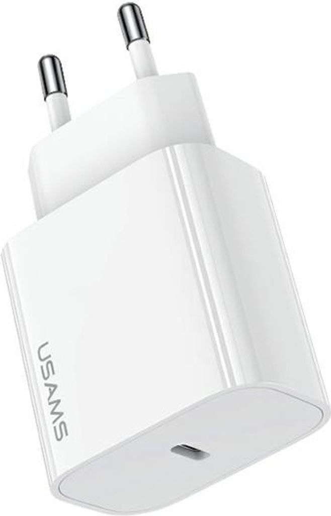 Usams Lad. 1Xusb-C T65 Pd20W (Nur Kopf) Pd Schnellladung Weiss/Weiss Cc226Tc01 (Us-Cc226)