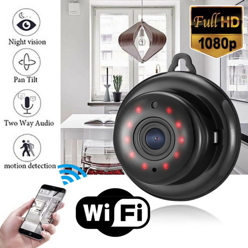 Funk Wlan Überwachungskamera Webcam 1080P HD WIFI IP Kamera Innen IR Nachtsicht 