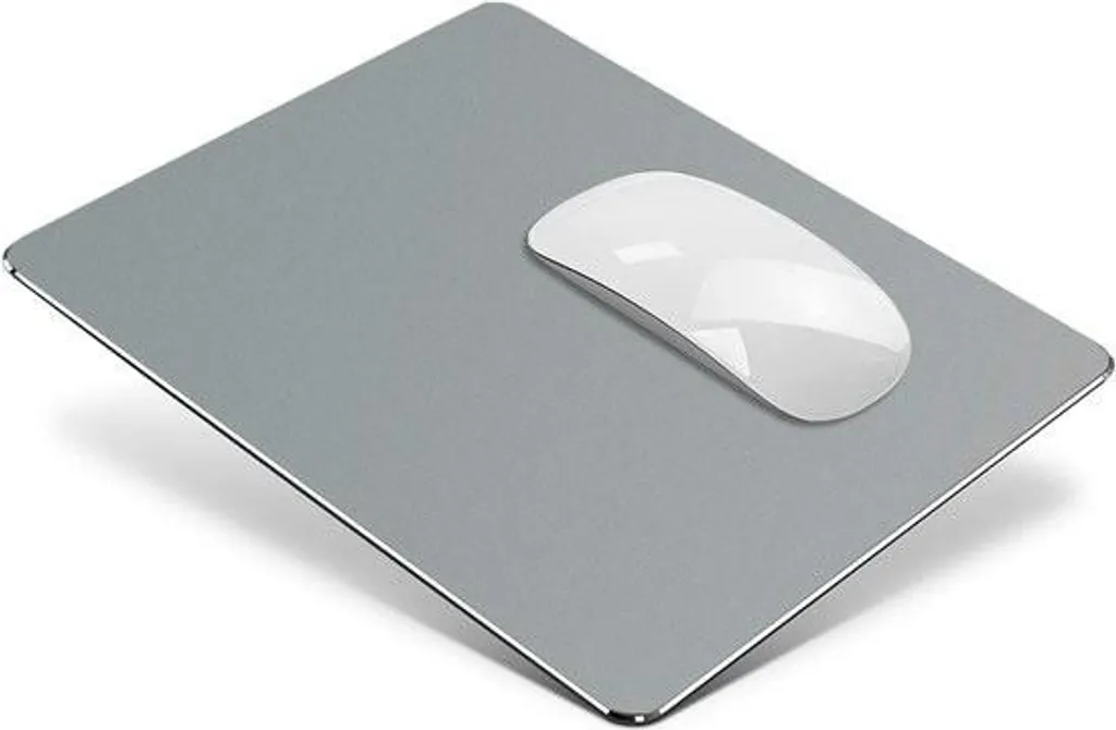 Tapis de souris pour graphiste en aluminium - Support fin Gris de bureau