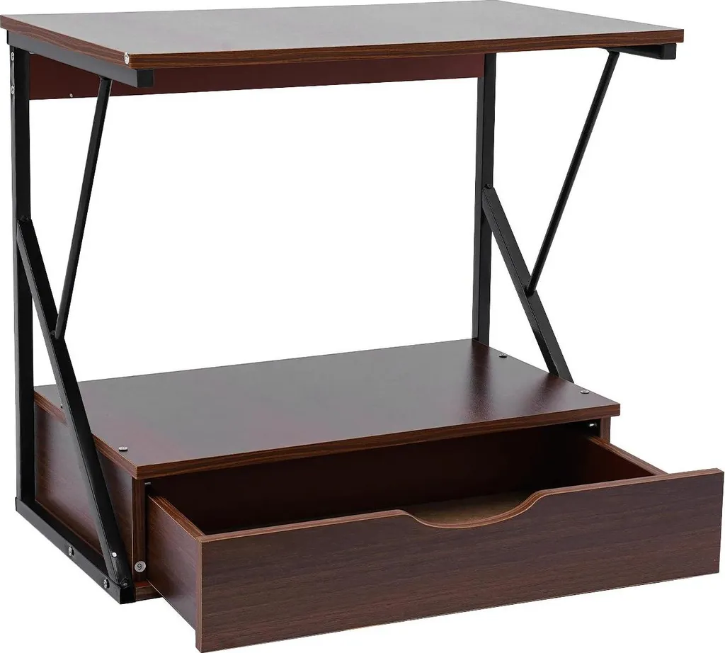 Scaffale Microonde Cucina con Cassetti - Mobiletto Salvaspazio 2 Ripiani