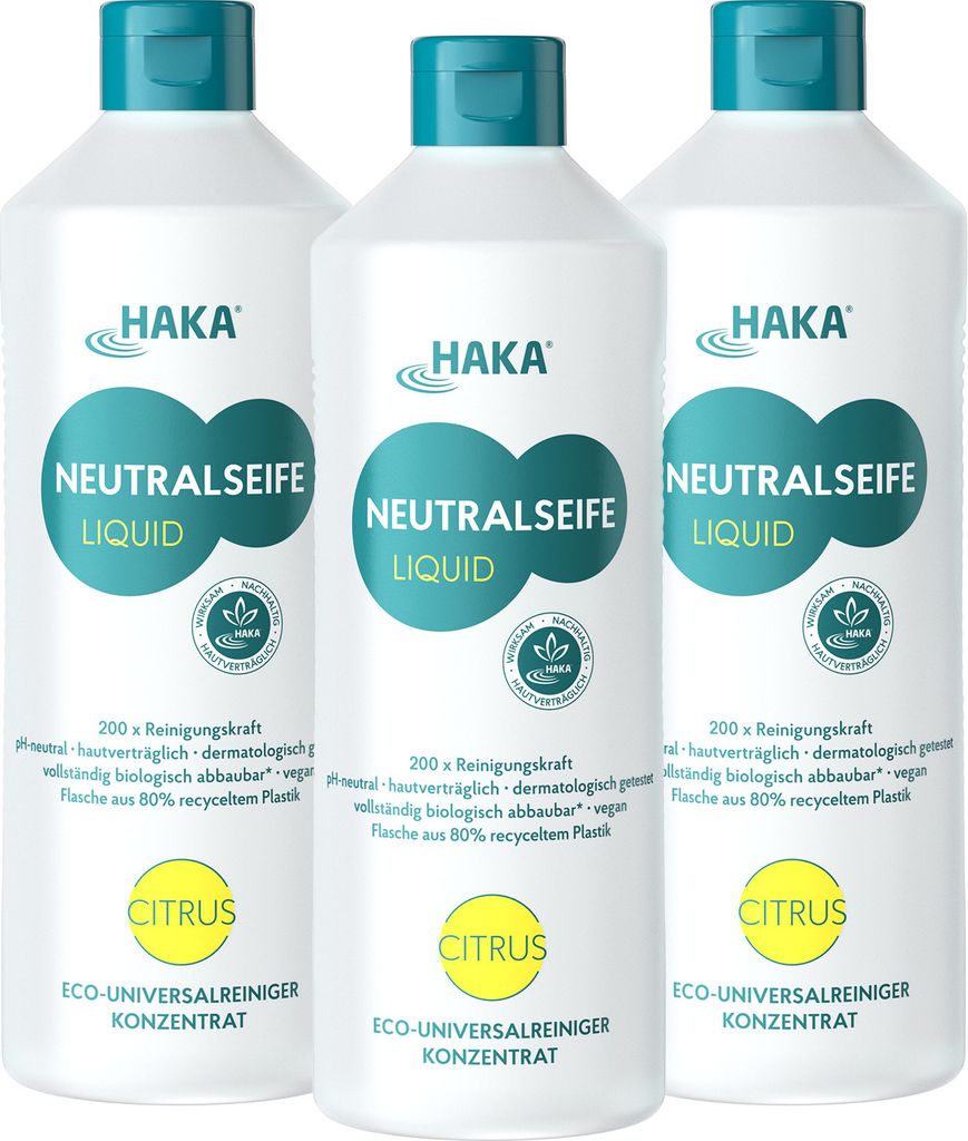 HAKA Neutralseife Liquid Citrus 3x1l Universalreiniger für Produktbild 