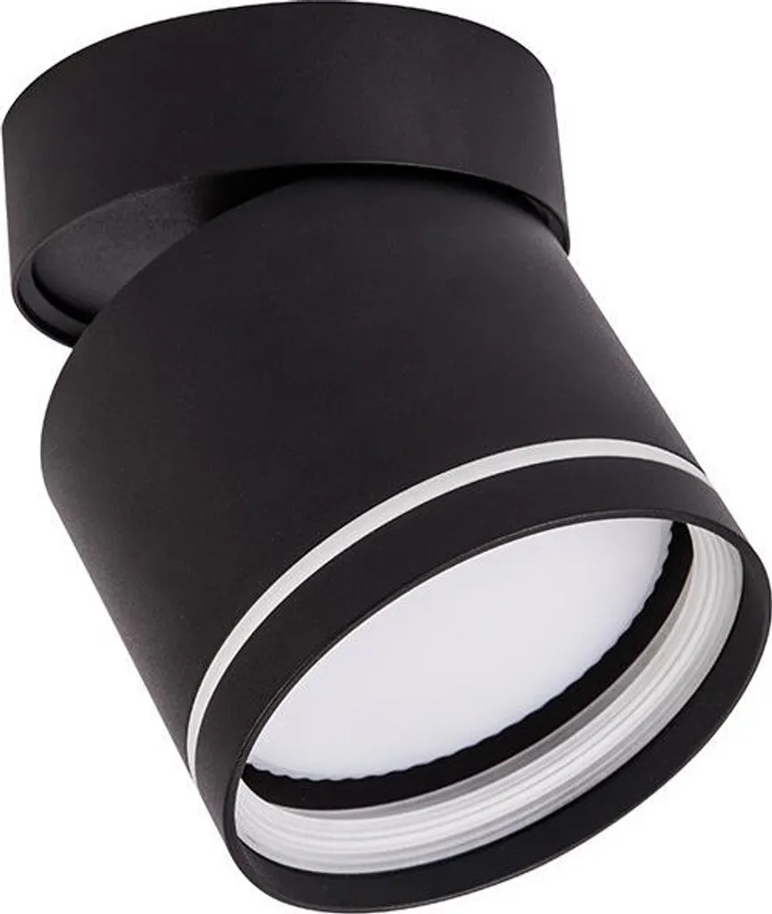 Moderno faretto decorativo da soffitto, orientabile, nero, 8 cm di diametro, Ø8,2 cm, 1xGX53 7W, KENDAL Light Prestige