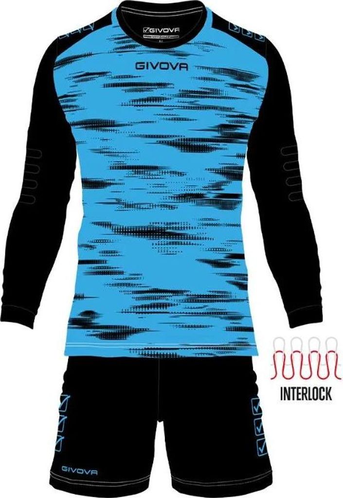 Torwartset Givova Kit Türkis-Schwarz Türkis 2xl