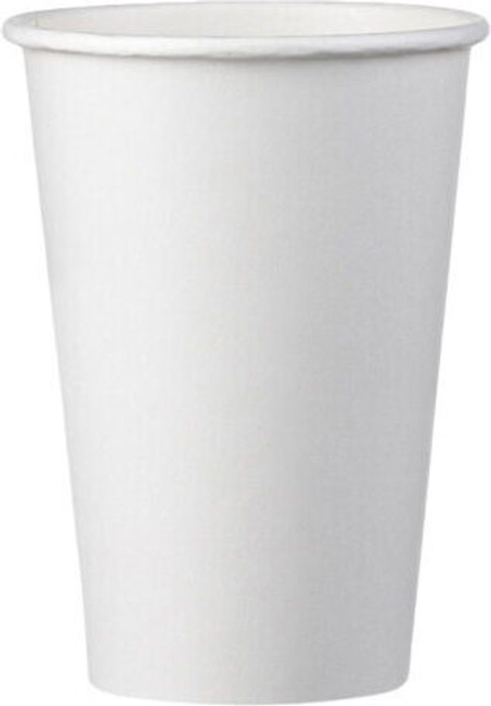100x Automatenbecher Heißgetränke to go Pappbecher weiß 180 ml