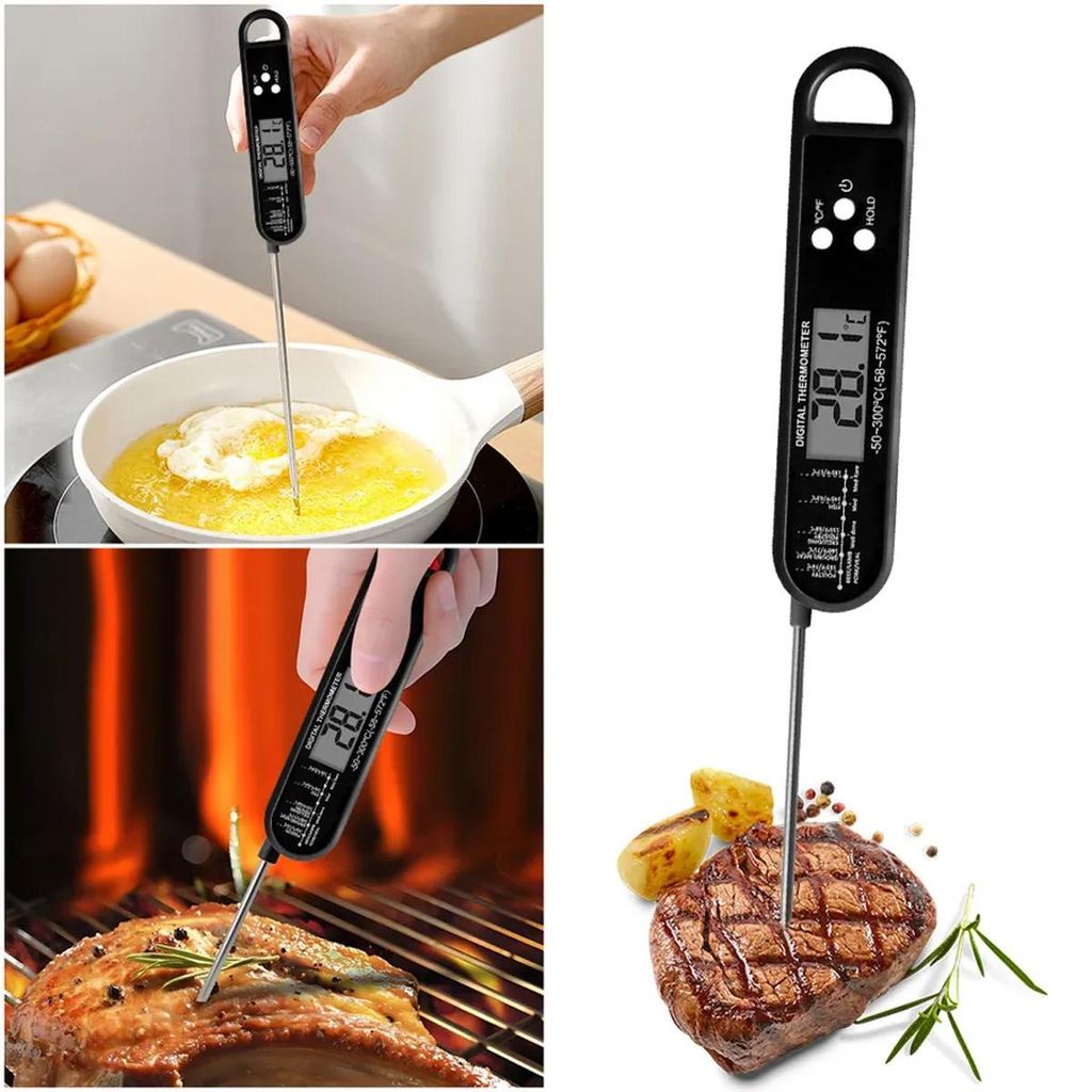 Digitales Klapp-Lebensmittelthermometer mit Sofortmessung, Produktbild 