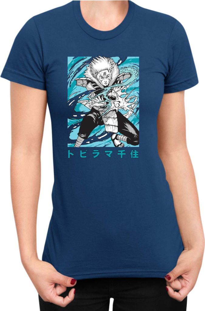 Damen T-Shirt Naruto Tobirama Senju, Lady XS / Dunkelblau