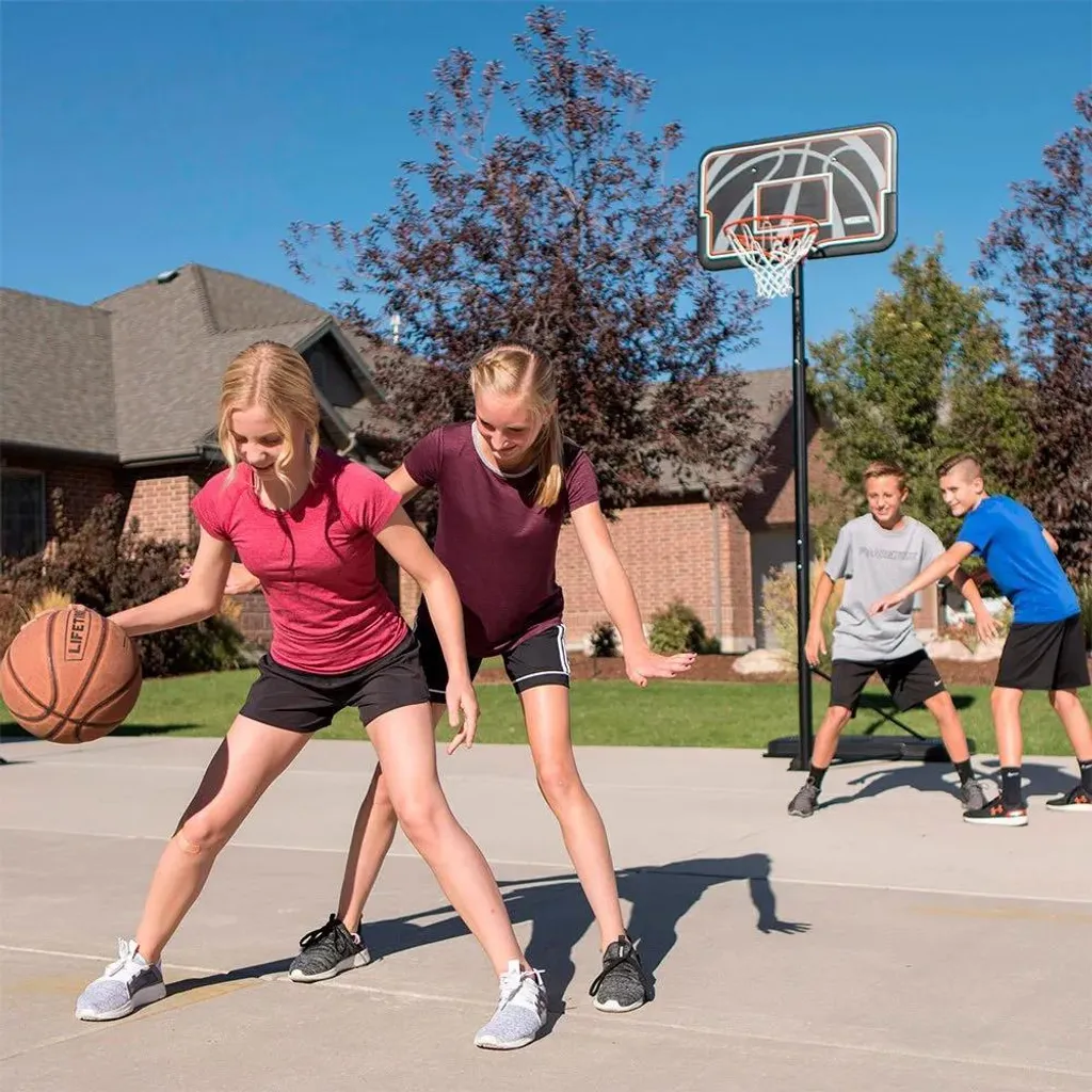 Panier de basket stable et抗intempéries en acier pour extérieur durable - 6