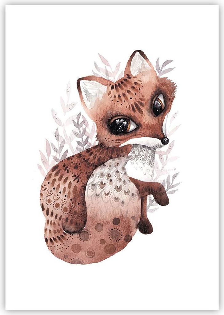 Poster - Poster ohne Rahmen - Fuchs November Tier - 70x100 Produktbild 