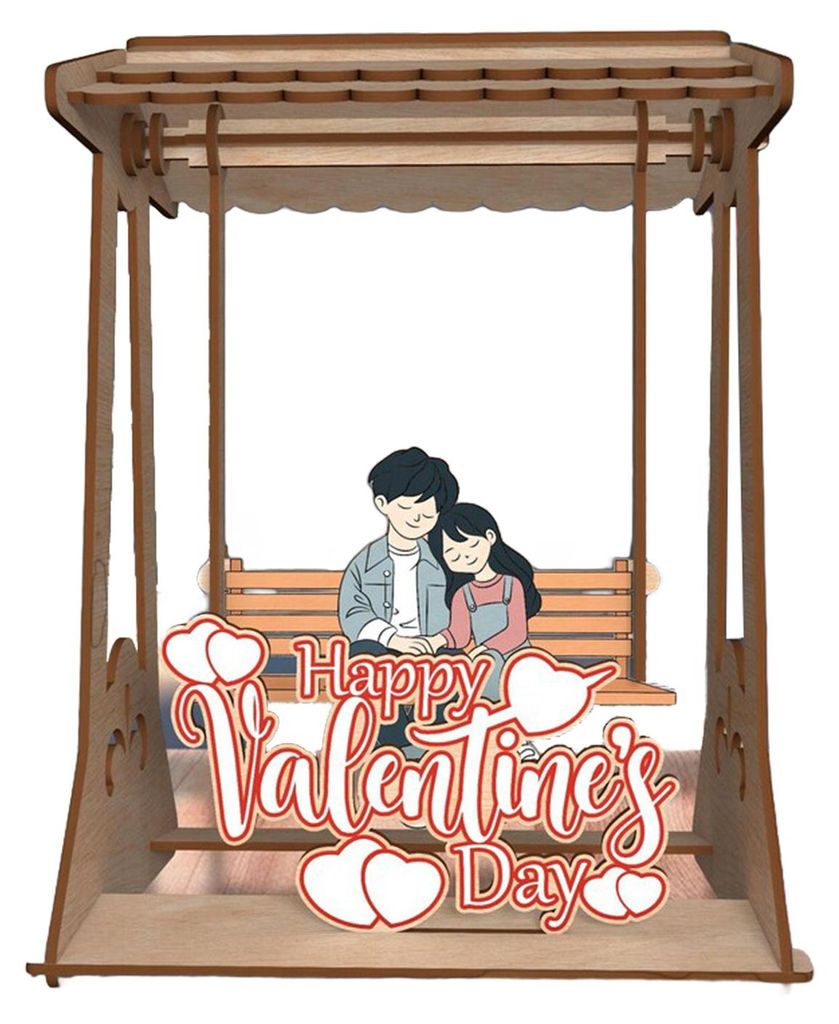 Schaukelstuhl-Paar-Dekoration, rustikales, handgefertigtes Tischschild im Landhausstil, Valentinstag, Jahrestag, Dekoration für Zuhause oder Büro