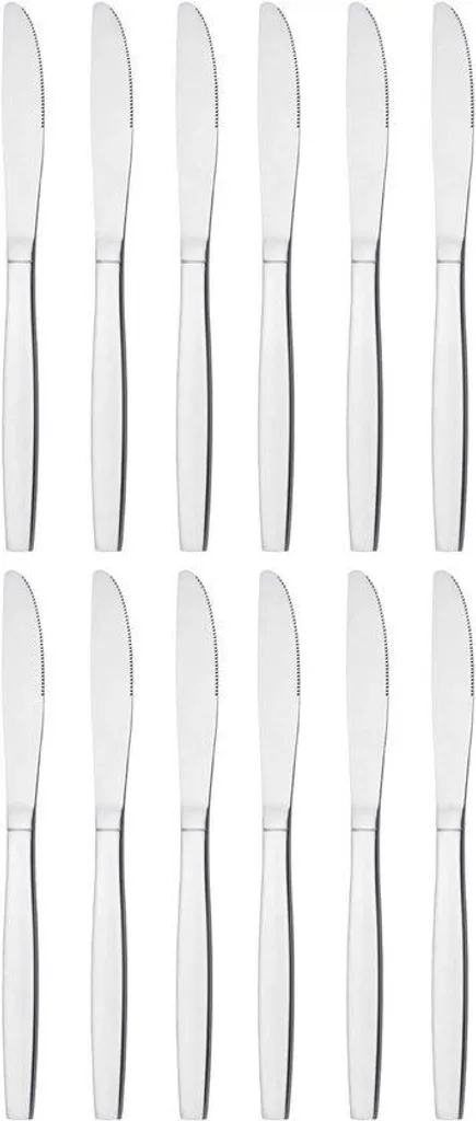 Lot de 12 couverts en acier laminé pour réception et usage quotidien