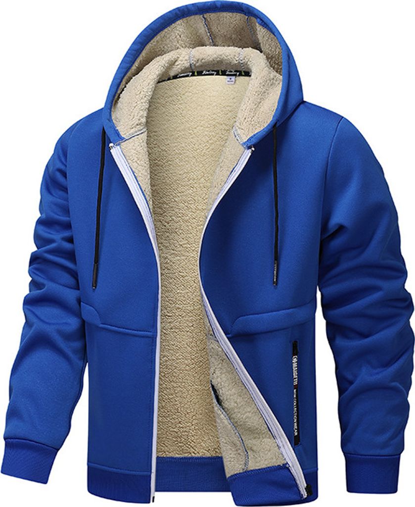 ASKSA Herren Herren Kapuzenjacke Winter Kapuzenpullover mit Reissverschluss Casual Warm Fleecejacke Classic Sweatjacke Kapuzenpulli Herren Hoodie,B...