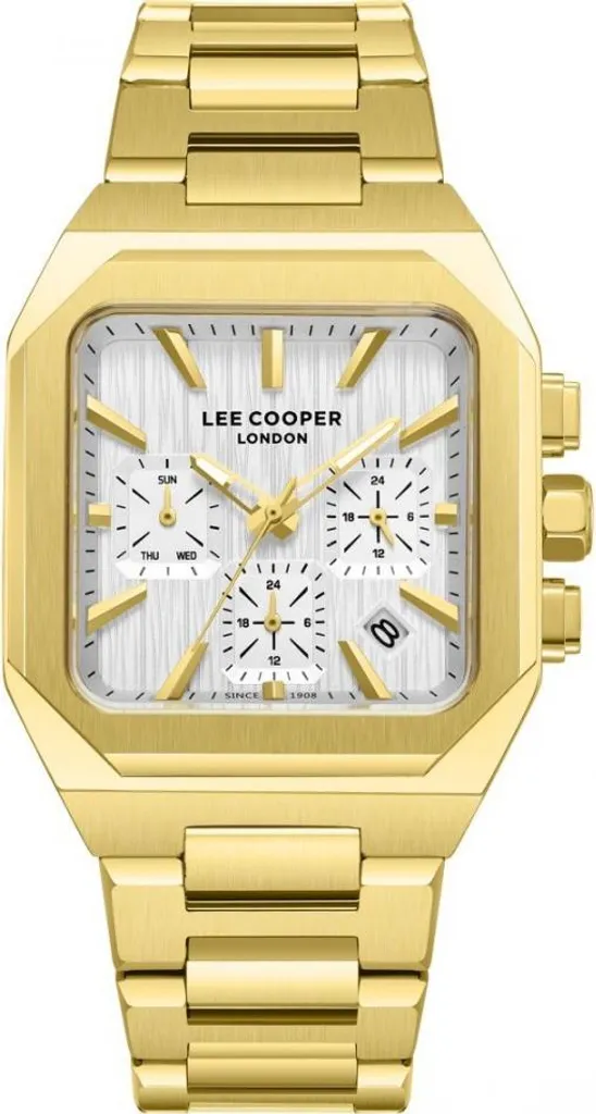 Montre Lee Cooper LC08143.130 Homme : Alliez Robustesse et Élégance Or