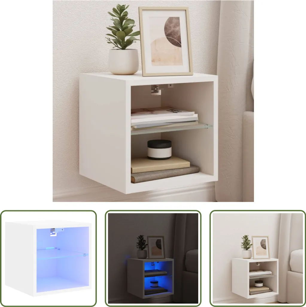 Mobile TV Sospeso con LED Bianco 30x28.5x30 | The Living Store