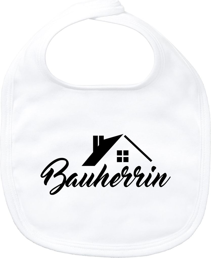 Huuraa Baby Lätzchen Bauherrin White Klettverschluss Baumwolle Latz Geschenkidee